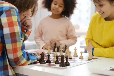 kids playing chess