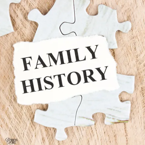 Family History Words with Puzzle Pieces