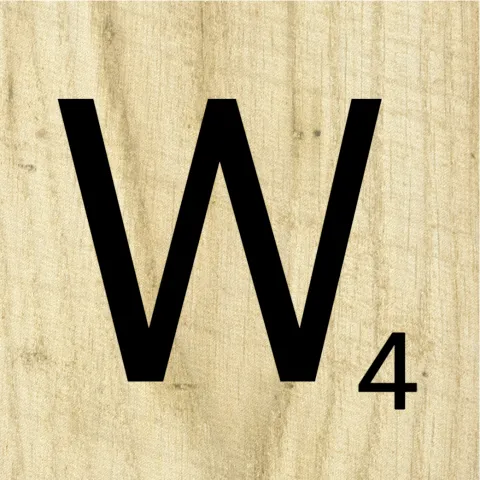 W letter tile