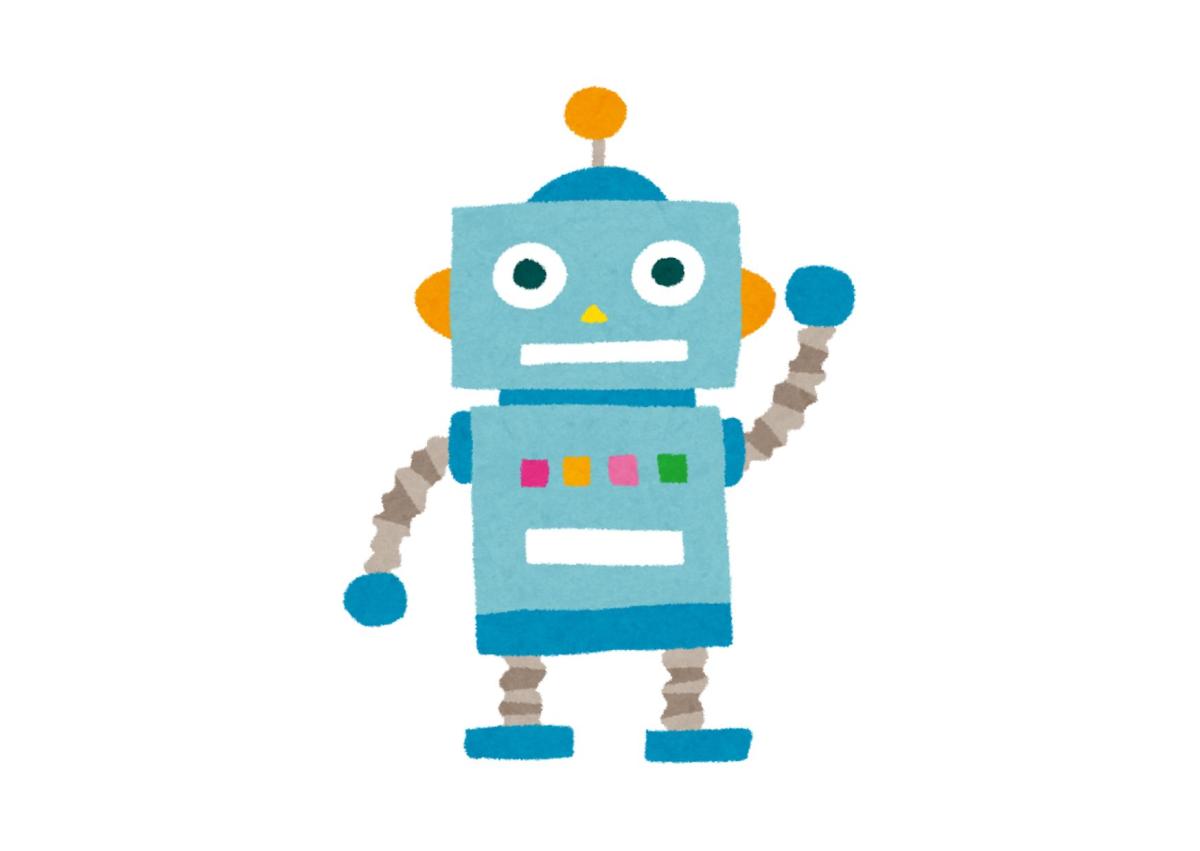 blue robot toy waving